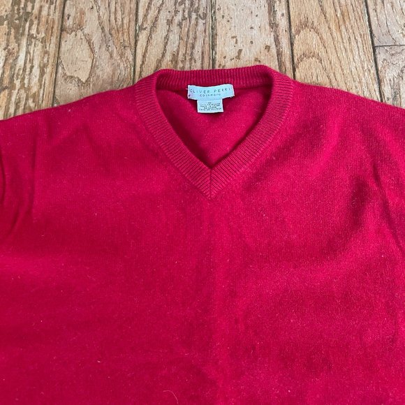 Men's 100% Cashmere Classic V-Neck Sweater - Picture 2 of 2